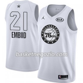 Canotte Uomo Philadelphia 76ers Joel Embiid 21 2018 All Star Jordan Brand Bianco Swingman